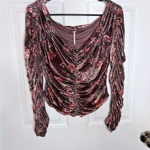 Free People Velvet Ruched Women's Top